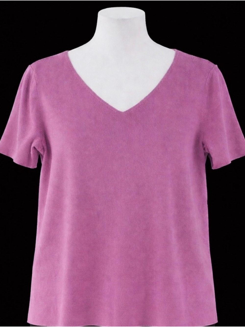 Talbots Mauve V-Neck Short Sleeve Tee